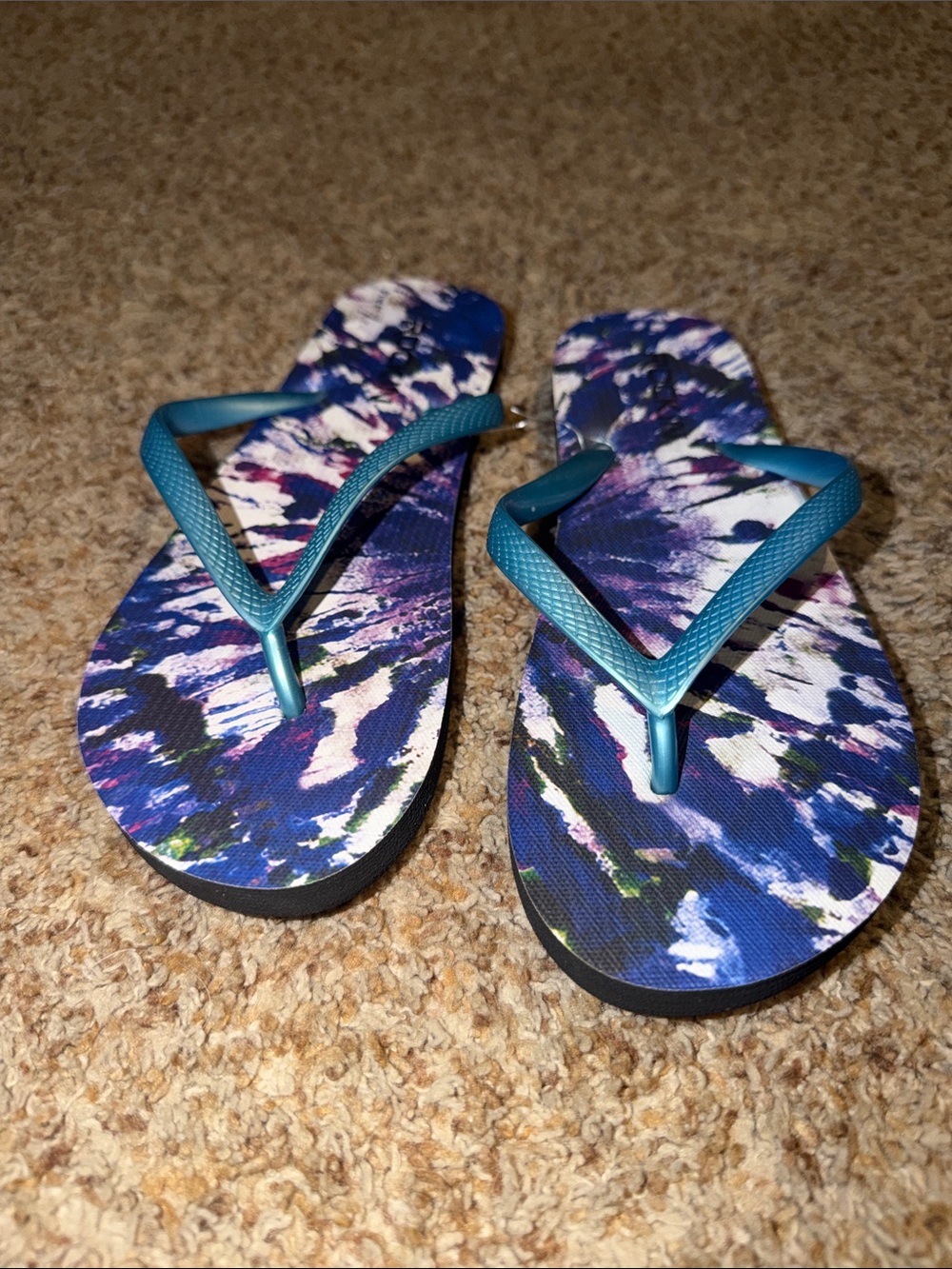 Rockin WOMEN'S SPLASH TIE DYE FLIP FLOPS size 36-37